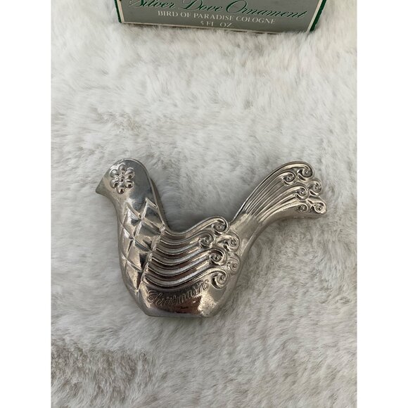 Vintage Avon Silver Dove Ornament Bird Of Paradise Cologne Set 0.5 Oz With Box - Picture 4 of 6